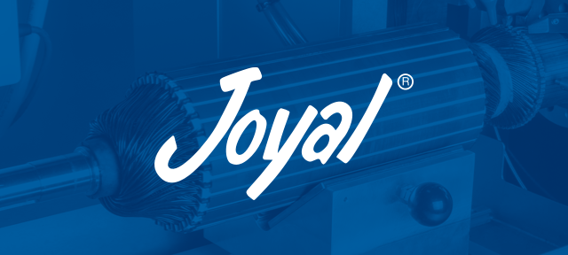 Joyal logo on blue product background